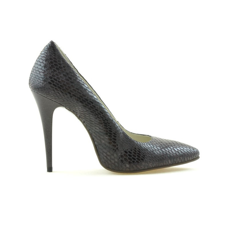 Elegantní dámské boty 1241 krokodýl fialový