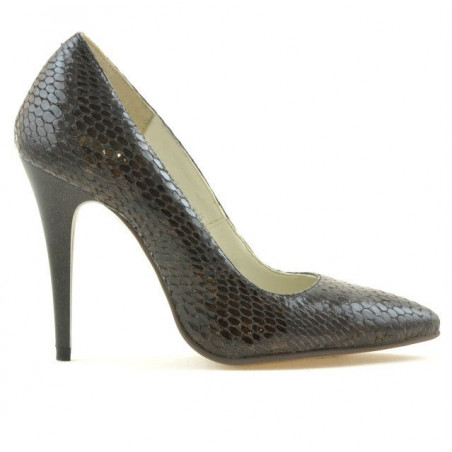 Dámské elegantní boty 1241 croco hnědé