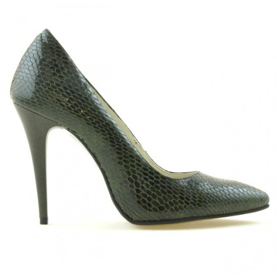 Elegantní dámské boty 1241 krokodýlí zelená