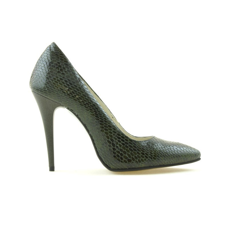 Elegantní dámské boty 1241 krokodýlí zelená