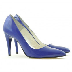 Elegantní dámské boty 1246 modrý lak